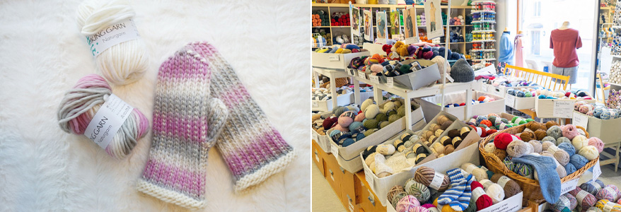 Garnavdelningen hos Olofsfors Garn & Tyg